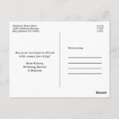 トレンディータイプライターフォントウッドミニマリスト写真 ポストカード (裏面)