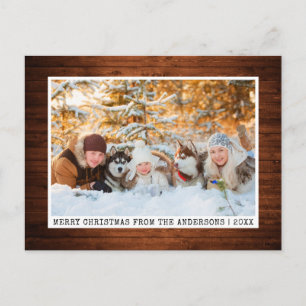 トレンディータイプライターフォントウッドミニマリスト写真 ポストカード