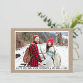 トレンディータイプライターフォントミニマリストフォトクラフト シーズンカード (スタンド正面)