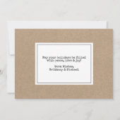 トレンディータイプライターフォントミニマリストフォトクラフト シーズンカード (裏面)