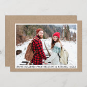 トレンディータイプライターフォントミニマリストフォトクラフト シーズンカード (正面/裏面)