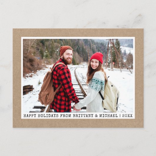 トレンディータイプライターフォントミニマリストフォトクラフト ポストカード (正面)