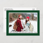 トレンディータイプライターフォントミニマリストフォトグリーン ポストカード (正面/裏面)