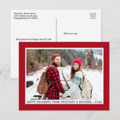 トレンディータイプライターフォントミニマル写真赤 ポストカード (正面/裏面)