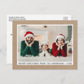 トレンディータイプライターフォントミニマルKraft写真 ポストカード (正面/裏面)