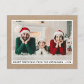 トレンディータイプライターフォントミニマルKraft写真 ポストカード (正面)