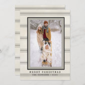 トレンディータイプライターフォント素朴フォトホリデーカード (正面/裏面)