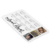 トレンディータイポグラフィと3枚の写真2017カレンダー マグネット (右側)