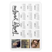 トレンディータイポグラフィと3枚の写真2017カレンダー マグネット (縦)