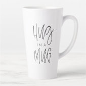トレンディータイポグラフィのハグをマグカップに カフェラテマグ (右)