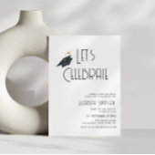 トレンディータイポグラフィの卒業式パーティーの招待状 招待状