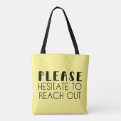 トレンディータイポグラフィはトートバッグに手を差し伸べることを躊躇 トートバッグ (裏面)