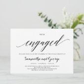 トレンディータイポグラフィウェアズ婚約した婚約 招待状 (スタンド正面)