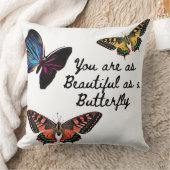 トレンディータイポグラフィカラフル蝶 クッション (ブランケット)