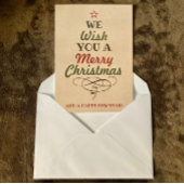 トレンディータイポグラフィクリスマスツリーホリデーフォト シーズンカード