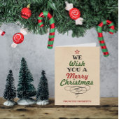 トレンディータイポグラフィクリスマスツリーホリデーフォト シーズンカード