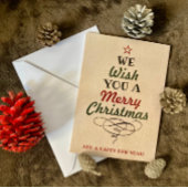 トレンディータイポグラフィクリスマスツリーホリデーフォト シーズンカード