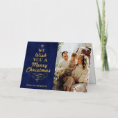 トレンディータイポグラフィクリスマスツリー実在写真 箔シーズンカード (正面)