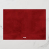 トレンディータイポグラフィクリスマスツリー実在写真 箔シーズンカード (裏面)