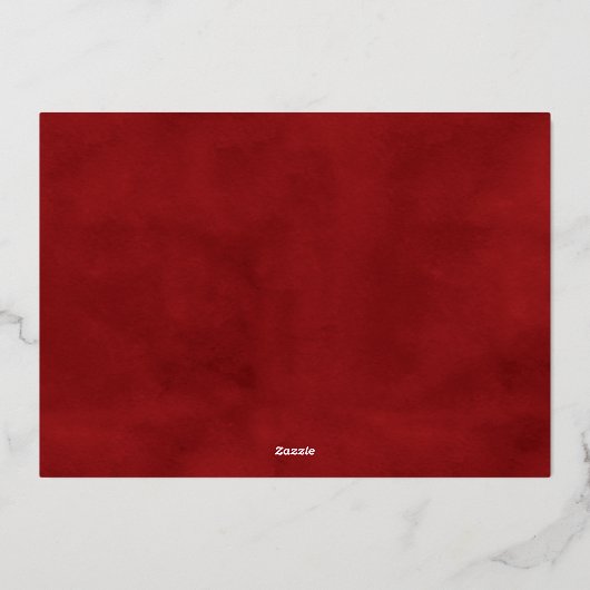 トレンディータイポグラフィクリスマスツリー実在写真 箔シーズンカード (裏面)