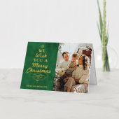 トレンディータイポグラフィクリスマスツリー実在写真 箔シーズンカード (正面)