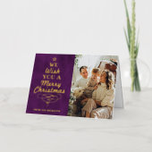 トレンディータイポグラフィクリスマスツリー実在写真 箔シーズンカード (正面)