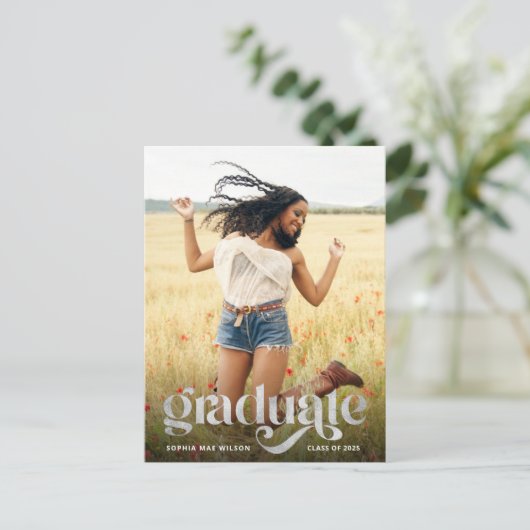 トレンディータイポグラフィシルバー・オーバーレイ写真研究科 ポストカード (スタンド正面)