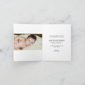 トレンディータイポグラフィシンプル2モダンベビー写真 サンキューカード (内部)