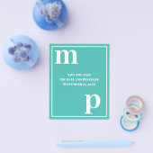 トレンディータイポグラフィターコイズ予算保存日付 チラシ (シングル)