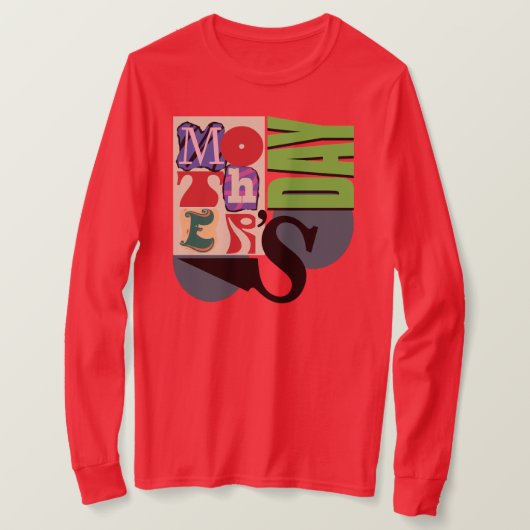 トレンディータイポグラフィトリビュート:母の日Tシャツ Tシャツ (デザイン正面)