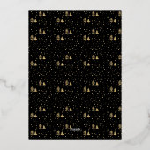 トレンディータイポグラフィメリークリスマスフォト実在 箔シーズンカード (裏面)