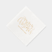 トレンディータイポグラフィメリークリスマスホリデイ 箔ナプキン (右)