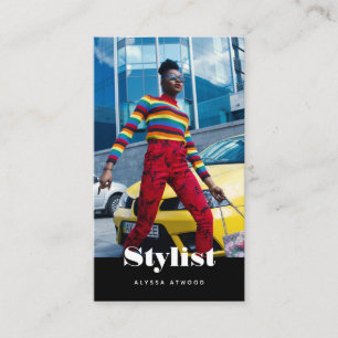 トレンディータイポグラフィモダンスタイリストファッション 名刺