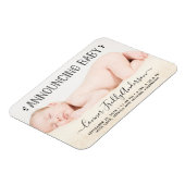 トレンディータイポグラフィ写真の誕生発表 マグネット (左側)