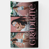 トレンディータイポグラフィ写真コラージュ卒業党 横断幕 (縦)