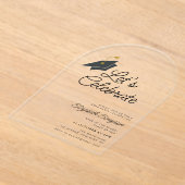 トレンディータイポグラフィ卒業党 アクリル招待状 (レイダウン)