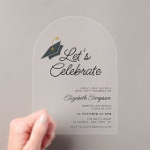 トレンディータイポグラフィ卒業党 アクリル招待状 (インサイチュ (ポータブル))