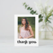 トレンディータイポグラフィ卒業写真ありがとう ポストカード (スタンド正面)
