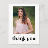 トレンディータイポグラフィ卒業写真ありがとう ポストカード (正面)