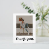 トレンディータイポグラフィ卒業写真ありがとう ポストカード (スタンド正面)