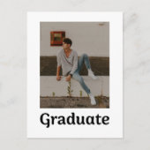 トレンディータイポグラフィ卒業写真卒業 ポストカード (正面)