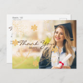 トレンディータイポグラフィ卒業感謝してい シーズンポストカード (正面/裏面)