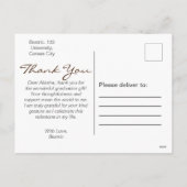 トレンディータイポグラフィ卒業感謝してい シーズンポストカード (裏面)