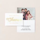 トレンディータイポグラフィ応援ハッピーニューイヤー実在 箔カード (ディスプレー)