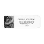 トレンディータイポグラフィ文字とフォト白黒 ラベル (正面)