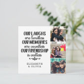 トレンディータイポグラフィ最高のフレンド名フォトコラージュ カード (スタンド正面)