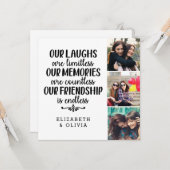 トレンディータイポグラフィ最高のフレンド名フォトコラージュ カード (正面/裏面インサイチュ)