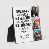 トレンディータイポグラフィ最高のフレンド名フォトコラージュ フォトプラーク (正面)