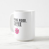 トレンディータイポグラフィ朝ムード、コーヒー。 コーヒーマグカップ (正面左)