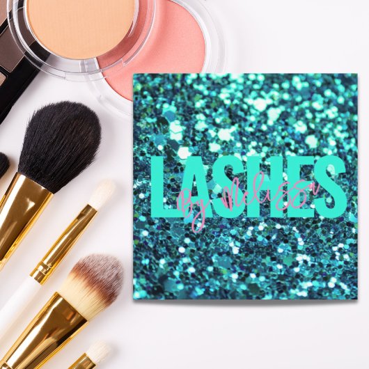 トレンディータイポグラフィ美しいメイクアップアーティストラッシュ スクエア名刺